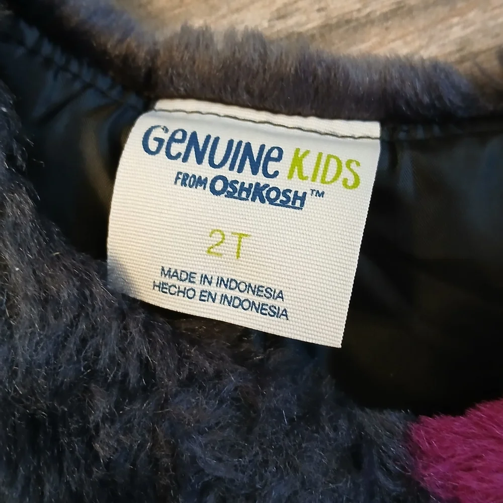 Genuine Kids from OshKosh Faux Fur Floral Jacket – Size 2T